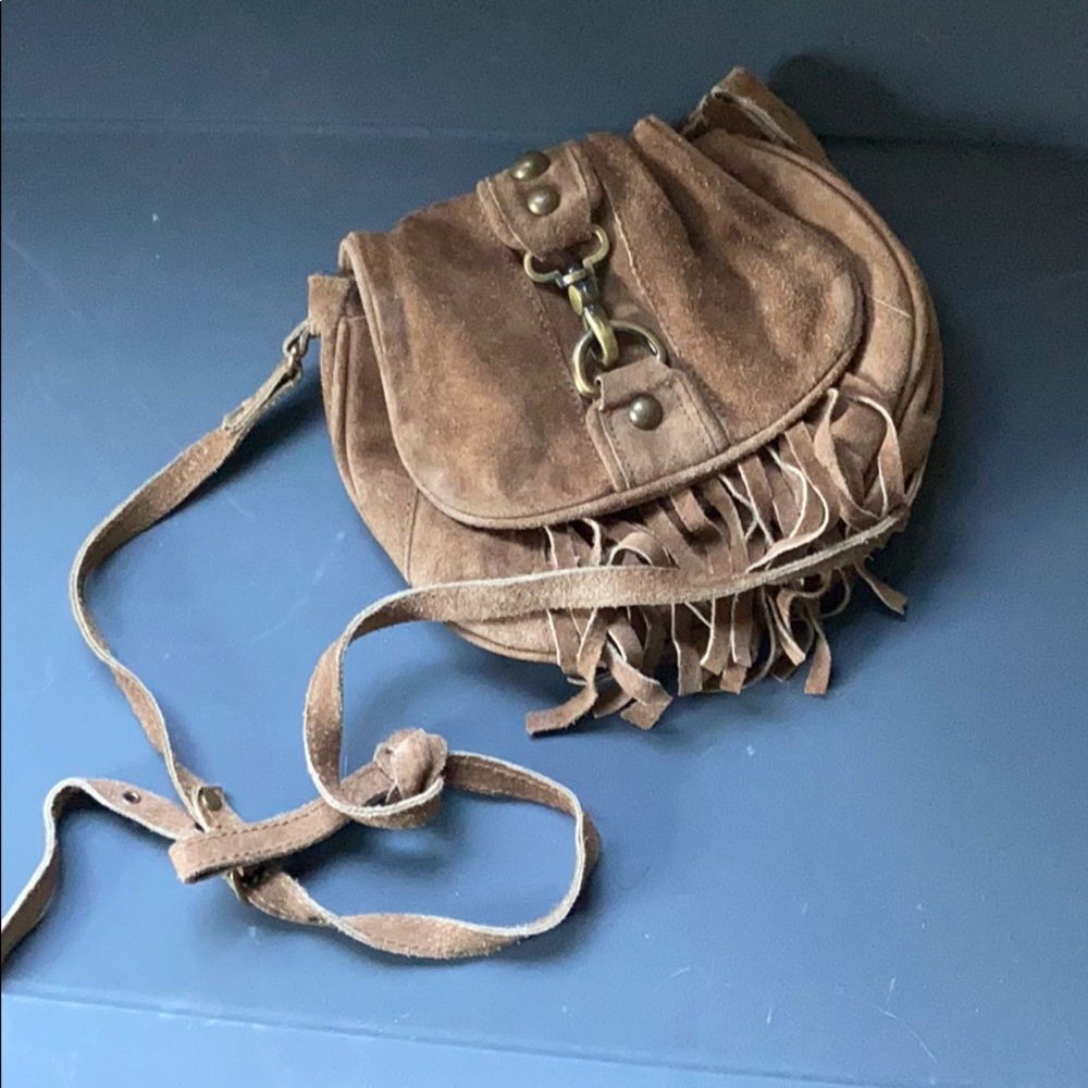 Suede Fringe Satchel
